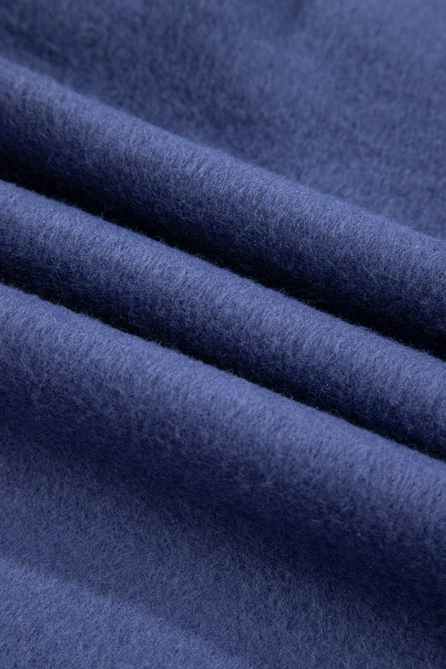 Fleece Lined Oversize Drawstring Hood Balloon Sleeve Tunic Hoodie