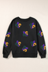 Fleur De Lis Chenille Patch Crewneck Sweatshirt