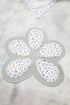 Floral Appliqu? Waffle Knit Long Sleeve Top