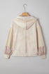Floral Appliqu? Waffle Knit Long Sleeve Top