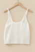 Floral Applique Button Front Sweater Knit Tank Top