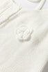 Floral Applique Button Front Sweater Knit Tank Top