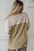 Floral Applique Exposed Seam Bracelet Sleeve Oversized Top