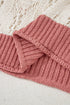 Floral Applique Open Stitch V Neck Sweater Top