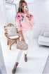 Floral Applique Shoulder Detail Soft Knit Sweater