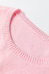 Floral Applique Shoulder Detail Soft Knit Sweater