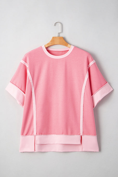 Floral Blossom Patchwork Half Sleeve T Shirt