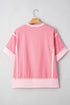 Floral Blossom Patchwork Half Sleeve T Shirt