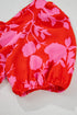Floral Bubble Sleeve Sweetheart Neck Ruffled Mini Dress