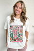 Floral Cowboy Boot Graphic Short Sleeve Jersey Tee