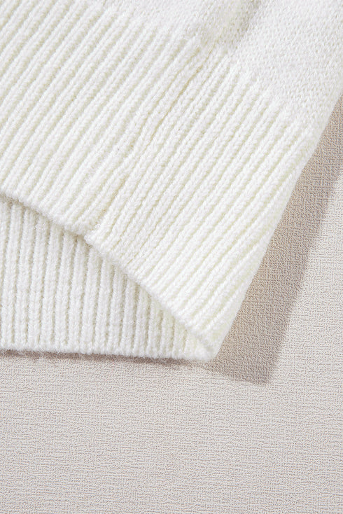 Floral Crochet Chunky Knit Sweater