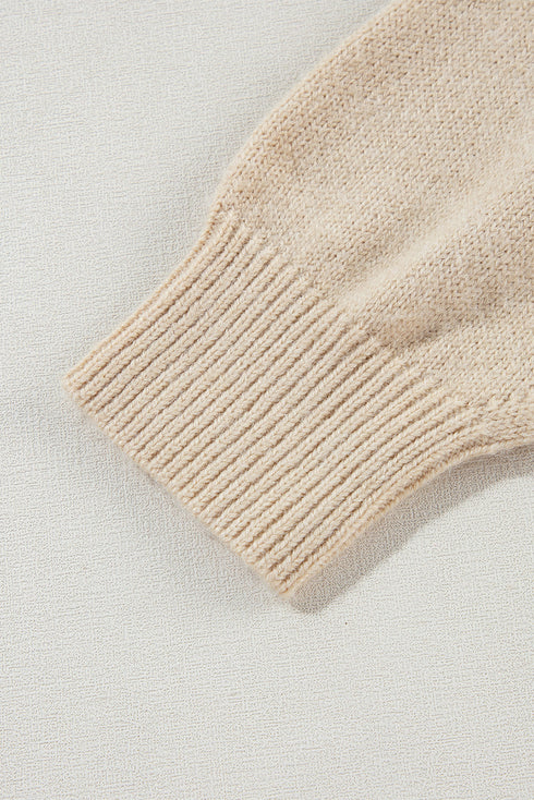 Floral Crochet Chunky Knit Sweater