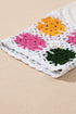 Floral Crochet Sleeve Jersey Knit Shift Dress