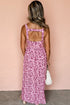 Floral Cutout Back Empire Waist Sleeveless Maxi Dress
