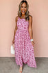 Floral Cutout Back Empire Waist Sleeveless Maxi Dress