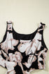 Floral Cutout Square Neck Knot Back Sleeveless Maxi Dress
