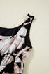 Floral Cutout Square Neck Knot Back Sleeveless Maxi Dress