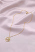 Floral Detailed Mama Script Pendant Alloy Necklace