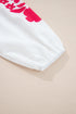 Floral Embroidered Button Front Long Sleeve Peasant Blouse