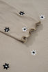 Floral Embroidered Detail Soft Ribbed Knit Long Sleeve Top