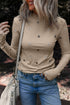 Floral Embroidered Detail Soft Ribbed Knit Long Sleeve Top