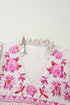 Floral Embroidered Ruffle Sleeve Notched V Neck Blouse