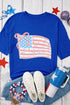 Floral Flag Graphic Side Slit Short Sleeve T-Shirt