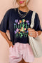 Floral Graphic Crewneck Short Sleeve Jersey Tee