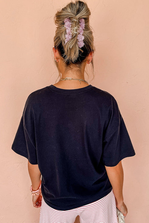 Floral Graphic Crewneck Short Sleeve Jersey Tee
