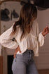 Floral Guipure Lace Patchwork Ruffled Long Sleeve Blouse