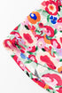 Floral Half Sleeve Deep V Neck Cutout Back Split Maxi Dress