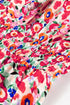 Floral Half Sleeve Deep V Neck Cutout Back Split Maxi Dress