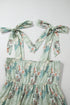 Floral Knotted Strap Smocked Tiered Ruffle Mini Dress