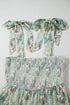 Floral Knotted Strap Smocked Tiered Ruffle Mini Dress