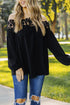 Floral Lace Off The Shoulder Scalloped Long Sleeve Blouse