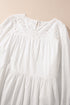 Floral Lace Patchwork Bracelet Sleeve Tiered Mini Dress