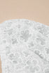 Floral Lace Puff Sleeve Empire Waist Mini Dress