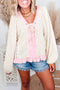Floral Lace Up V Neck Long Sleeve Blouse
