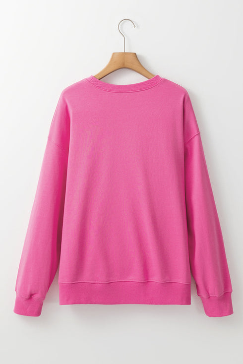 Floral Letter Mama Graphic Crew Neck Sweatshirt