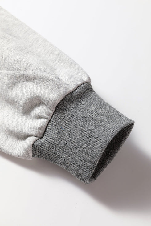 Floral LOVE Applique Exposed Seam Heart Patch Sweatshirt