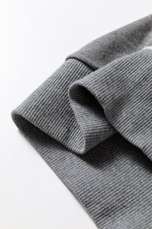 Floral LOVE Applique Exposed Seam Heart Patch Sweatshirt