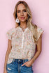 Floral Mandarin Collar Top