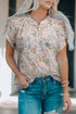 Floral Mandarin Collar Top