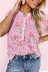 Floral Mandarin Collar Top