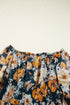 Floral Off Shoulder Bell Sleeve Smocked Peplum Blouse