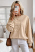 Floral Outline Embroidered Drop Shoulder Crewneck Sweatshirt