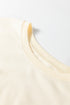 Floral Patched Raw Seam Bow Detail Baggy Long Sleeve Top