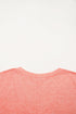 Floral Patchwork Applique V Neck Long Sleeve Knit Top