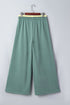 Floral Patchwork Drawstring Elastic Waist Wide Leg Pants