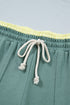 Floral Patchwork Drawstring Elastic Waist Wide Leg Pants